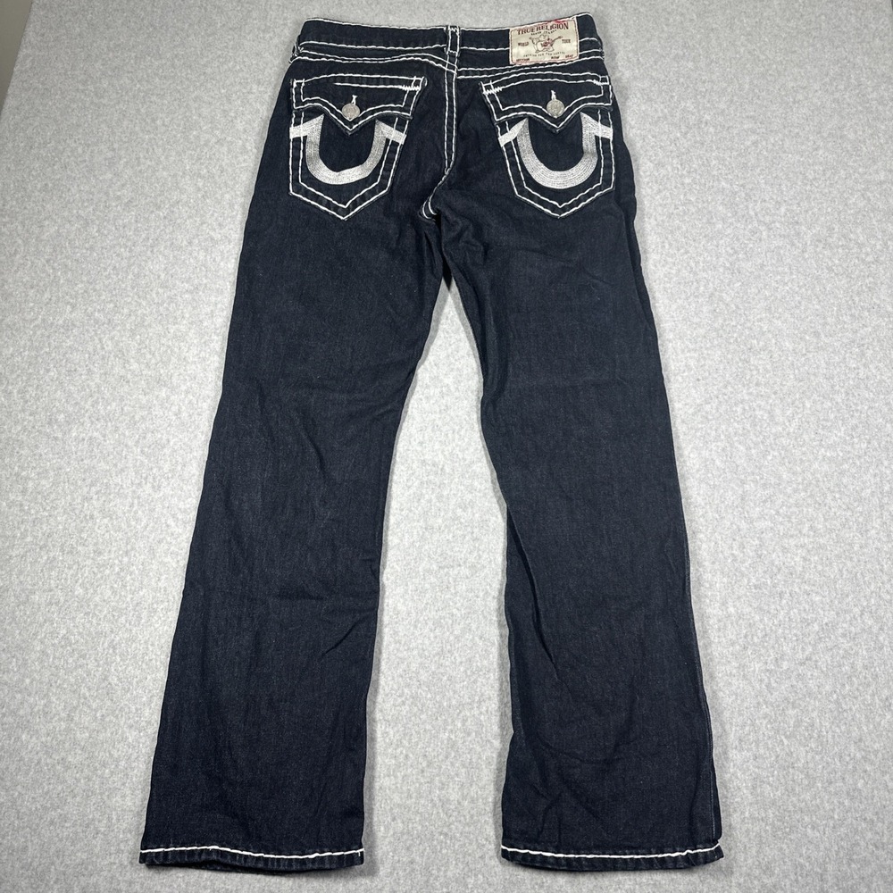 True Religion Billy Super T Bootcut Jeans Men's 32X31 Dark Wash Thick Stitch Y2K